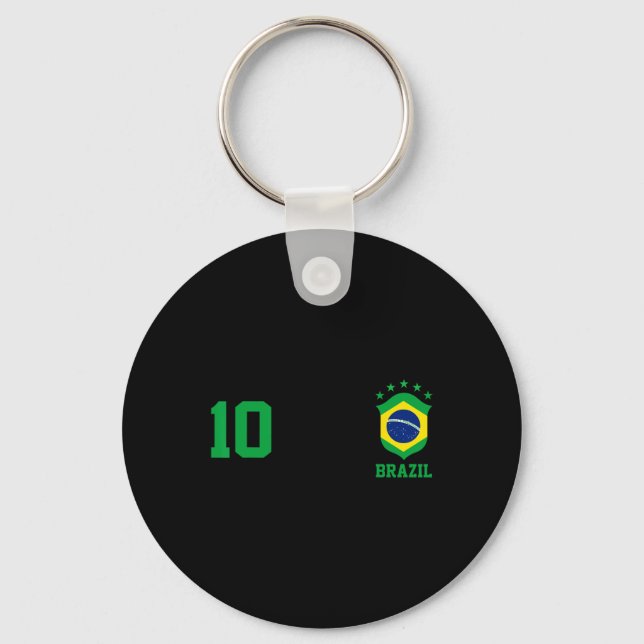 Porte-clés Fille Drapeau Brésil Fierté Brésilienne Maillot de (Recto)