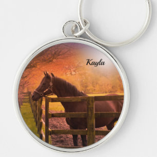 Porte-clés Fille du cheval