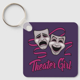 Porte-clés Fille du théâtre de comédie et de tragédie