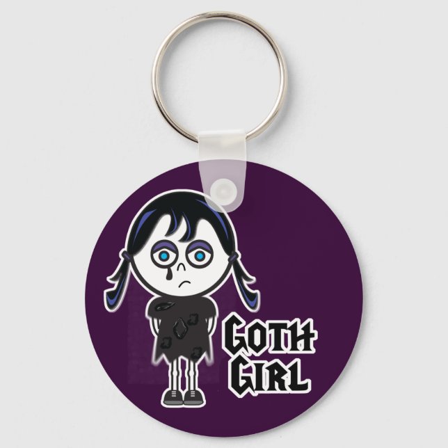 Porte-clés Fille Emo Gothique (Recto)