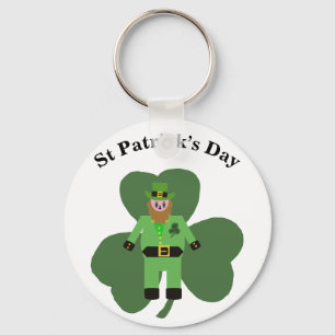 Porte-clés Fille journée Saint-Patrick Leprechaun