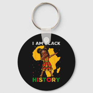 Porte-clés Fille Mois de l'histoire des Noirs Afro-Américaine