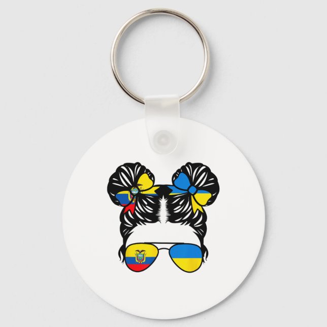 Porte-clés Fille moitié équatorienne moitié ukrainienne Enfan (Recto)