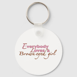 Porte-clés Fille observée par brun