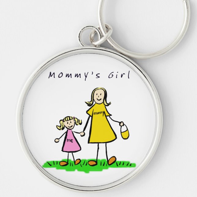 Porte-clés Fille Porte - clé de maman (cheveux blonds) (Devant)