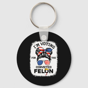 Porte-clés Fille que je vote Condamné Felon 2024 Vote Trump 4