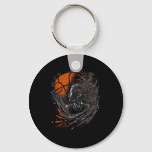 Porte-clés Fille Qui Joue Bysketbyll Graphic Pour Les Femmes