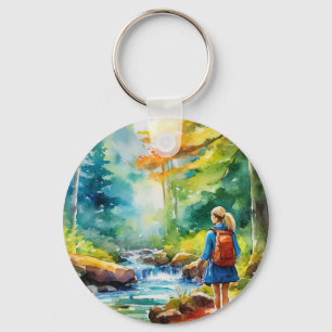 Porte-clés Fille randonnée