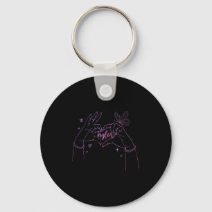 Porte-clés Fille Rétro J'aime Taylor Prénom Personnalisé G