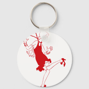 Porte-clés fille rouge