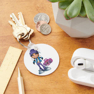 Porte-clés Fille super Avec Stéréo