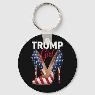 Porte-clés Fille talon haut Stilettos drapeau américain Trump