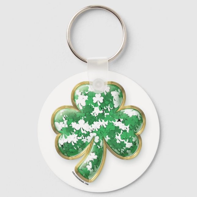 Porte-clés Filled with Luck Shamrock (Recto)