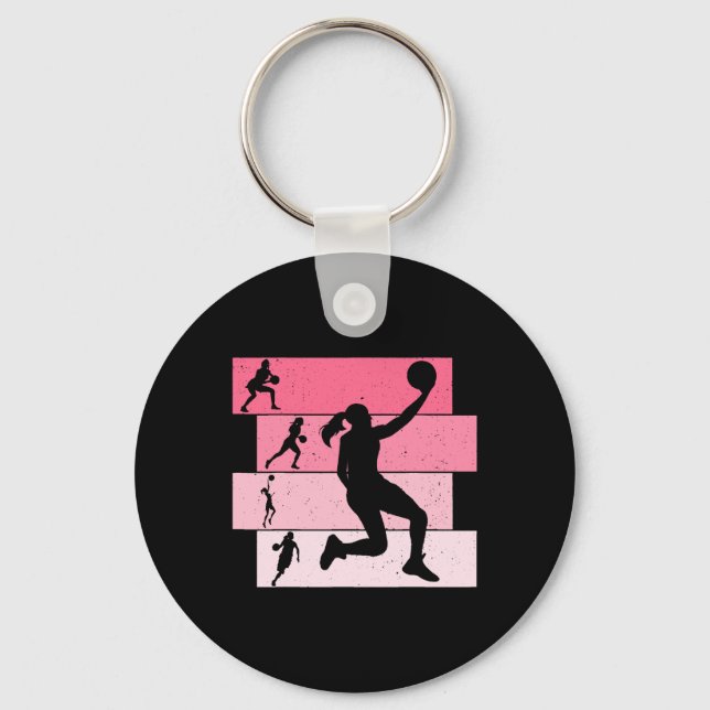 Porte-clés Filles de basket-ball Femmes Enfants (Recto)