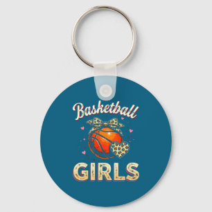 Porte-clés Filles de basketball mignonnes Illustration de coe