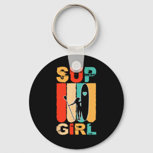 Porte-clés Filles Drôles Sup Stand Up Pagaie Surfeur Surfing