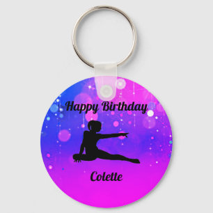 Porte-clés Filles Gymnastique Joyeux Anniversaire