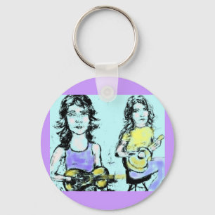 Porte-clés filles jouant acoustique