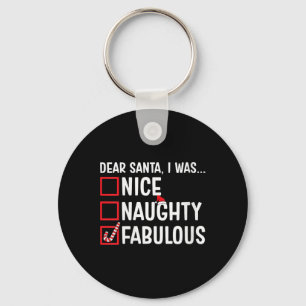 Porte-clés Filles Nice Naughty Fabrique Funny Père Noël Noël