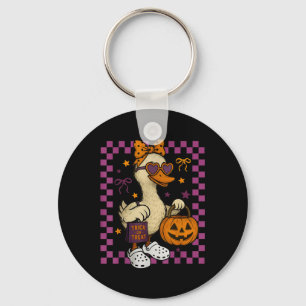 Porte-clés Filles Oie Halloween Effrayant Oie Silly Oie Pu