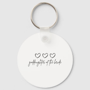 Porte-clés Filleule Minimaliste De La Mariée Tenue De Mariage