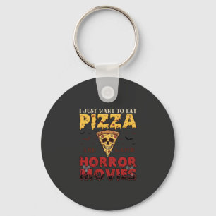Porte-clés Films d'horreur Pizza Halloween Crâne Chauves-sour