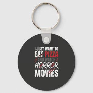 Porte-clés Films d'horreur Pizza Halloween Design_1