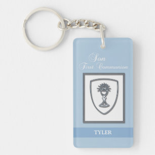 Porte-clés Fils, Calice en Argent pour Première Communion
