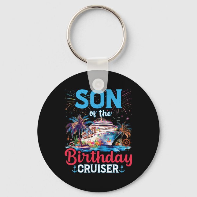 Porte-clés Fils De L'Anniversaire Cruiser Funny Cruise Annive (Recto)