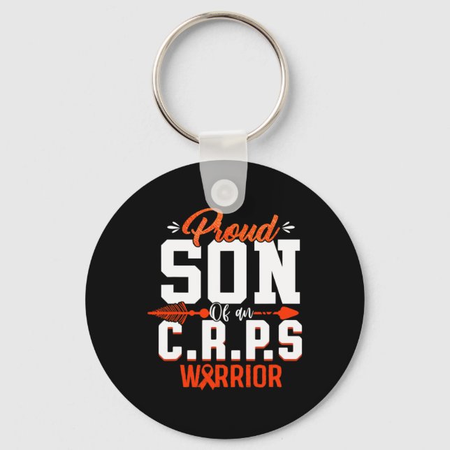 Porte-clés Fils Fier D'Un Mois Guerrier De Crps Ruban Orange (Recto)