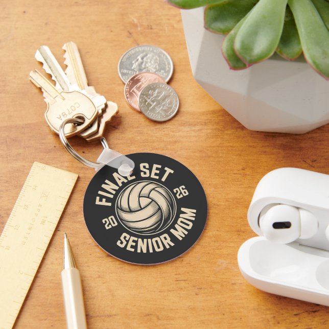 Porte-clés Final Set Senior Mom 2026 Graduation Volleyball (Bureau)