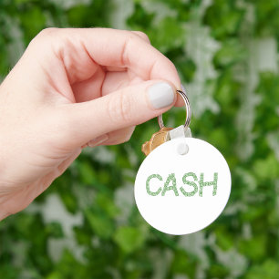 Porte-clés Finance en mots verts Cash Money