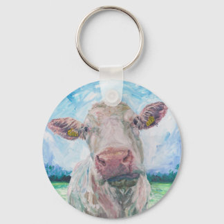 Porte-clés finisVache no 04.0223 Vache charolais irlandaise