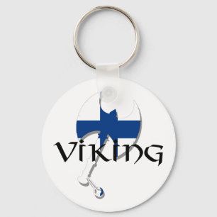 Porte-clés Finland flag Finnish Suomi Viking Axe
