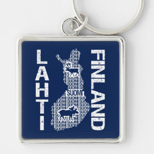 Porte-clés FINLANDE MAP porte - clé - Lahti
