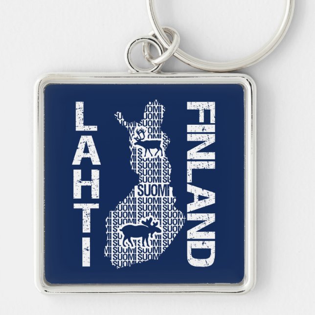 Porte-clés FINLANDE MAP porte - clé - Lahti (Devant)
