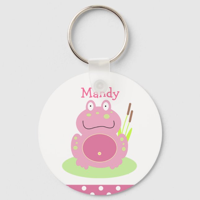 Porte-clés FIONA THE PINK FROG Favoriser ou nom PORTE - CLÉ d (Recto)