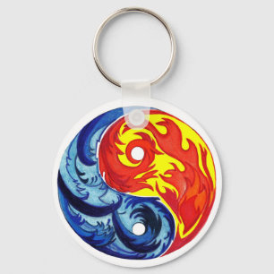 Porte-clés Fire and Ice Yin-Yang