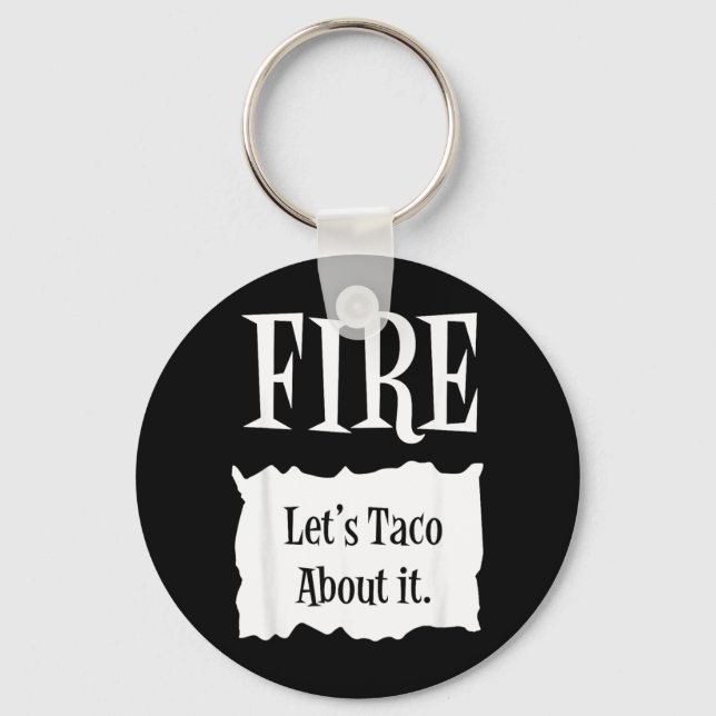 Porte-clés FIRE - Costume de taco Halloween Hot Packet (Recto)