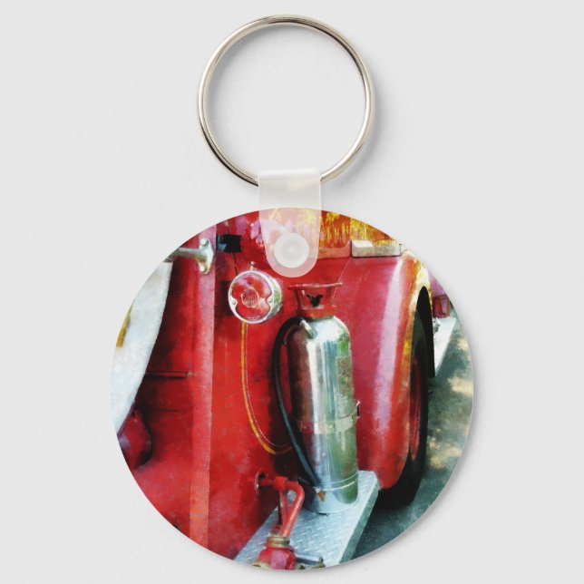 Porte-clés Fire Extinguisher on Fire Truck (Recto)