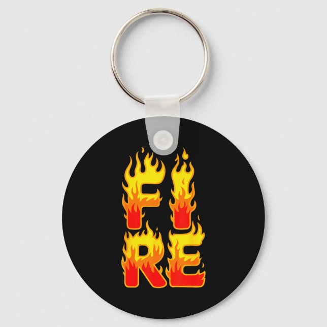 Porte-clés Fire Flame Shirt Adult Kids Men Women Fire And Ice (Recto)