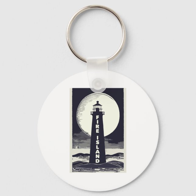 Porte-clés Fire Island Lighthouse New York Moon  (Recto)
