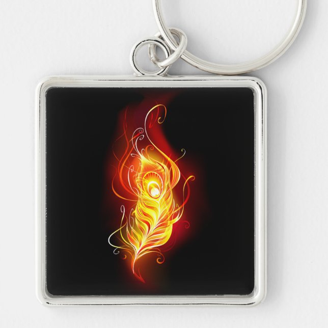 Porte-clés Fire Peacock Feather (Devant)