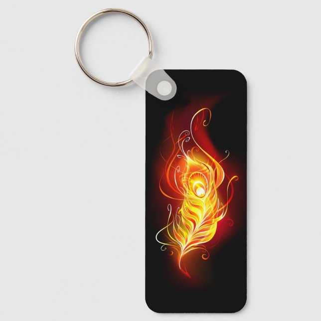 Porte-clés Fire Peacock Feather (Recto)