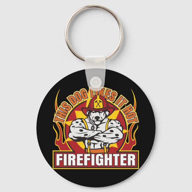 Porte-clés Firefighter Likes it Hot (Recto)
