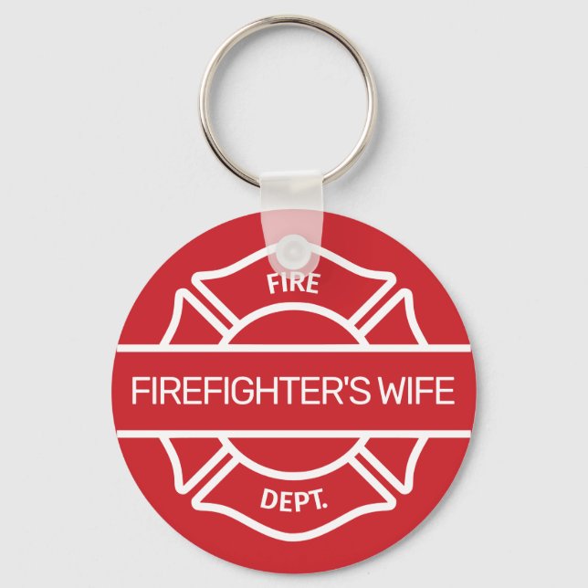 Porte-clés Firefighter's Wife Red  Keychain (Recto)