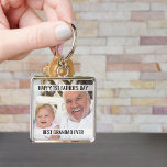 Porte-clés First Fathers Day Photo Best Grandad Ever<br><div class="desc">First Fathers Day photo keychain for the Best Grandad Ever. You can add your favorite photo (which is displayed in square / instagram format) and you can also edit all of the wording, if you wish. It currently reads "happy 1st father's day .. best grandad ever" which you can keep...</div>