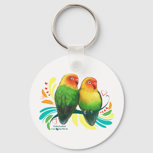Porte-clés Fischer Lovebirds (Recto)
