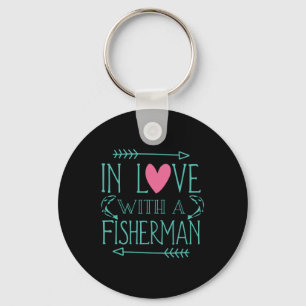 Porte-clés Fisher En Amour Avec Un Pêcheur