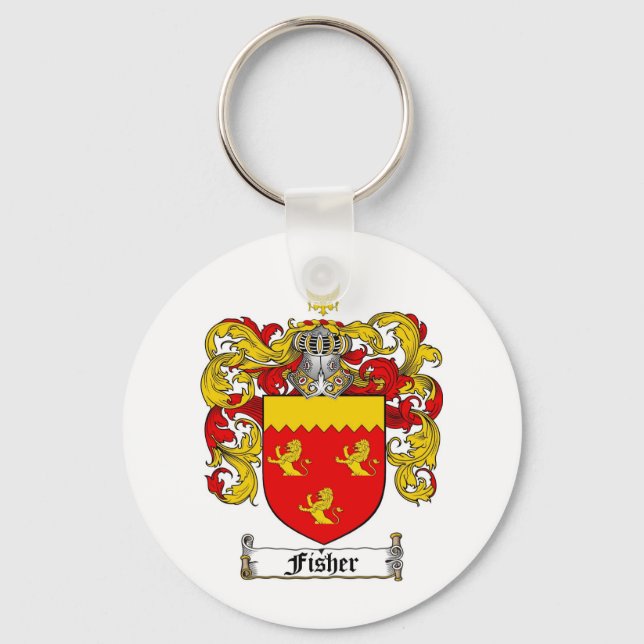 PORTE-CLÉS FISHER FAMILY CREST -  FISHER COAT OF ARMS (Recto)